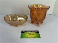 Carnival Finish Glass Dishes