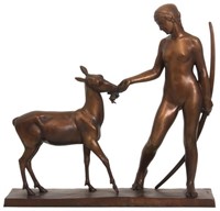 Daniel Bacque Bronze Sculpture Diana The Huntress