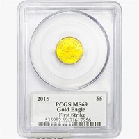 2015 US 1/10oz. Gold $5 Eagle PCGS MS69 FS