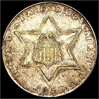 1856 Silver Three Cent NEARLY UNCIRCULATED