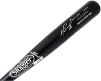 David Ortiz Autographed Black Baseball Bat