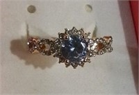 Ring Stamped 925 W/ Jewels - 1 Small Stone