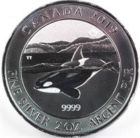 2019 Silver 2oz Orca Whale