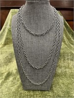Southwest Style Sterling Silver Wrap Link Necklace