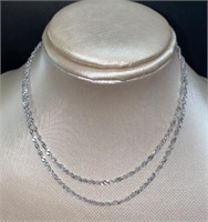 14kt White Gold 20" Rope Chain