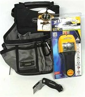 Tool Pouch, Center Finding Wall Scanner & Knife