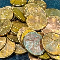 (50) Unsearched Lincoln Pennies