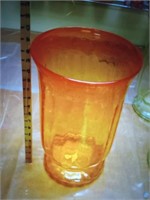 Orange glass vase