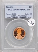 2005-S 1 Cent PCGS PR 69 Red Deep Cam.