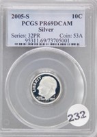 2005-S 10 Cent PCGS PR 69 Silver Deep Cam.