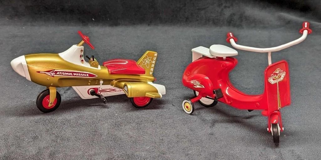 2 Hallmark Kiddie Car Classics Atomic Missile & So