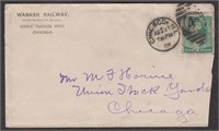 Wabash Railway Railroad Corner Card US Stamps #213