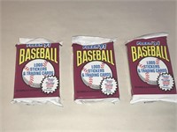 1991 Fleer Baseball Cards LOT of 3 Jumbo Packs