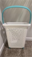 Laundry Basket, Hamper Handle & Wheels 20”x25”