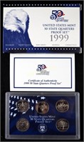 1999 United States Mint State Quarters Proof Set