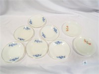 (6) Art Opal Shin HWA Glass Milk Glass 5.5" Plates