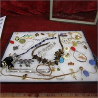 Showcase of jewelry.