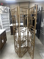 Gold Metal Folding Room Divider