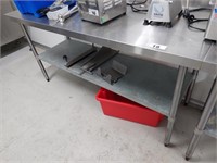 S/S Preparation Bench, 1.8m x 700mm x 900mmH