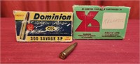 Dominion and Reloads of 300 Savage 180 gr., Qty