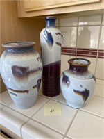 Three piece pottery lot #81