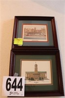 (2) Matted, Framed & Signed Phil Ponder Artworks