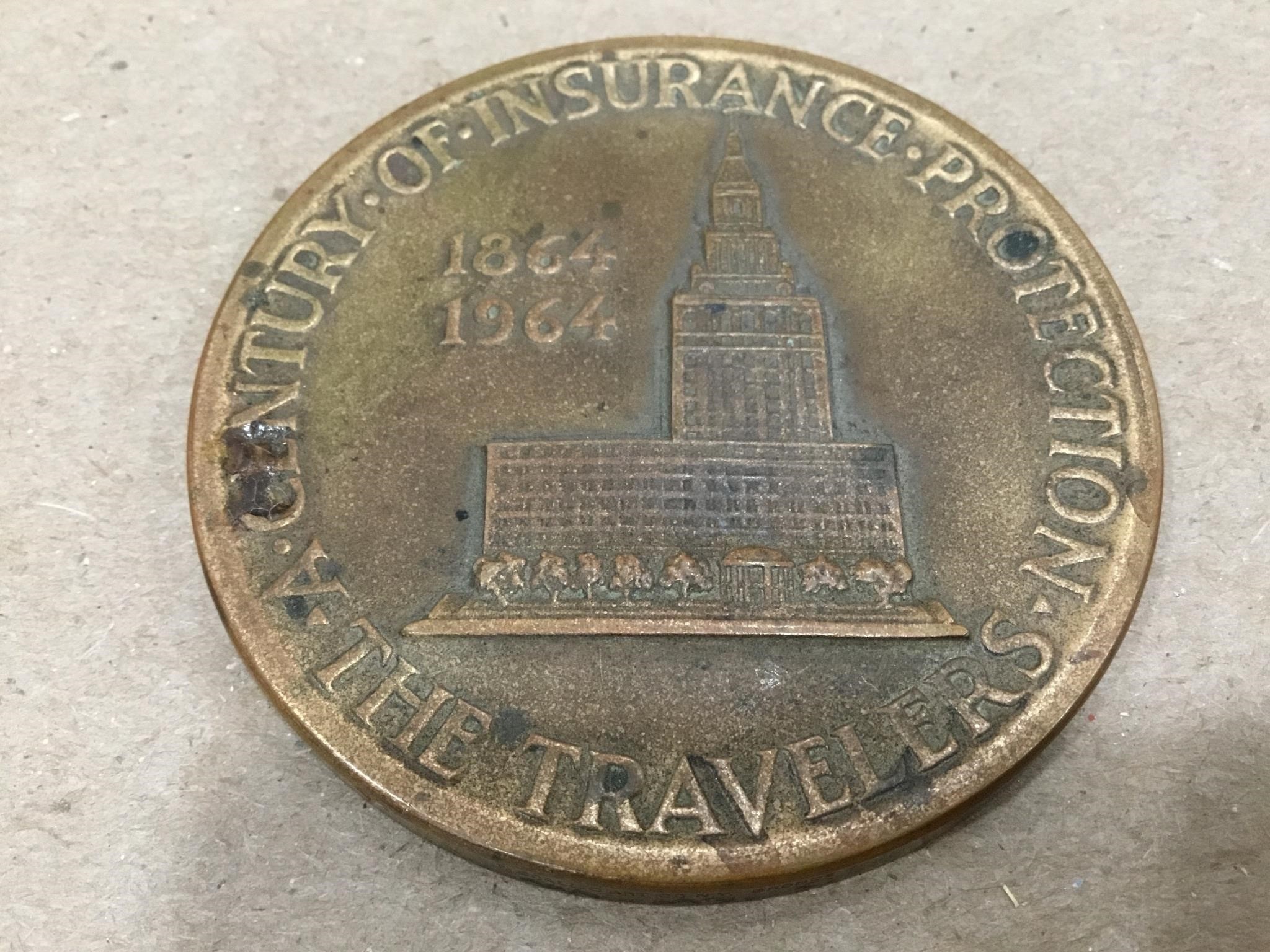 1964 The Travelers Insurance Bronze Medal
