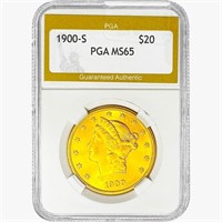 1900-S $20 Gold Double Eagle PGA MS65