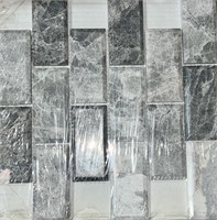 2 TUNDRA GREY BEVELED MOSAIC TILE RETAIL $40