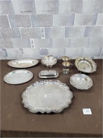 Silver plate serving dishes and more