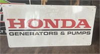 24" X48" HONDA GENERATORS & PUMPS METAL SIGN