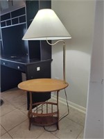 End Table with Built in Lamp / Magazine Rack