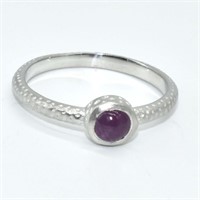 Silver Ruby(0.25ct) Ring