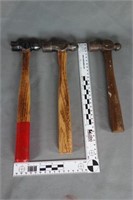 Three (3) ball peen hammers