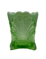 Antique Green Opalescent Cup - Chipped