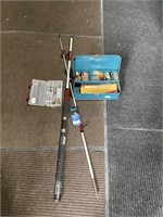 Alpha Big Water Fishing Rod, Fishing Weights, Box,