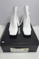 CHANEL LADIES SHORT BOOTS - WHITE - EUROPEAN SIZE