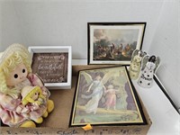 Mixed Lot Pictures/Angels/Doll Etc