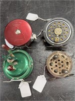 LOT OF 4 FLY FISHING REELS SOUTH BEND PFLUEGER