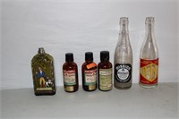Vintage Essential Oil and Beverage Bottles