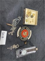 1942 Class Ring , rifleman pins, necklaces