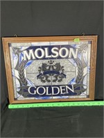 MOLSON GOLDEN STAINED GLASS SIGN