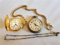 Pocket Watches (2) & chain