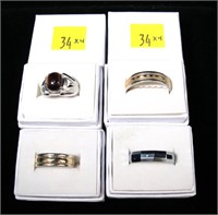 4- Sterling silver rings: sterling and gold filled