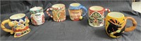Lot of ceramic festive mugs