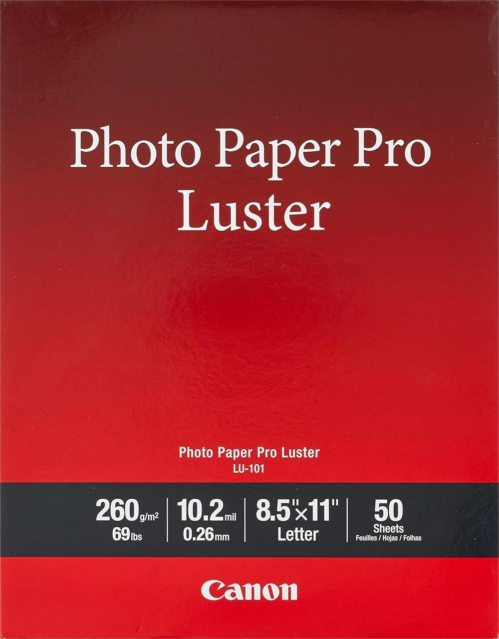 Canon LU-101 LTR(50) Luster Photo Paper Letter  50
