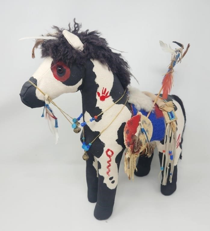 War Pony Horse Soft Sculpture By Artist Kathleen