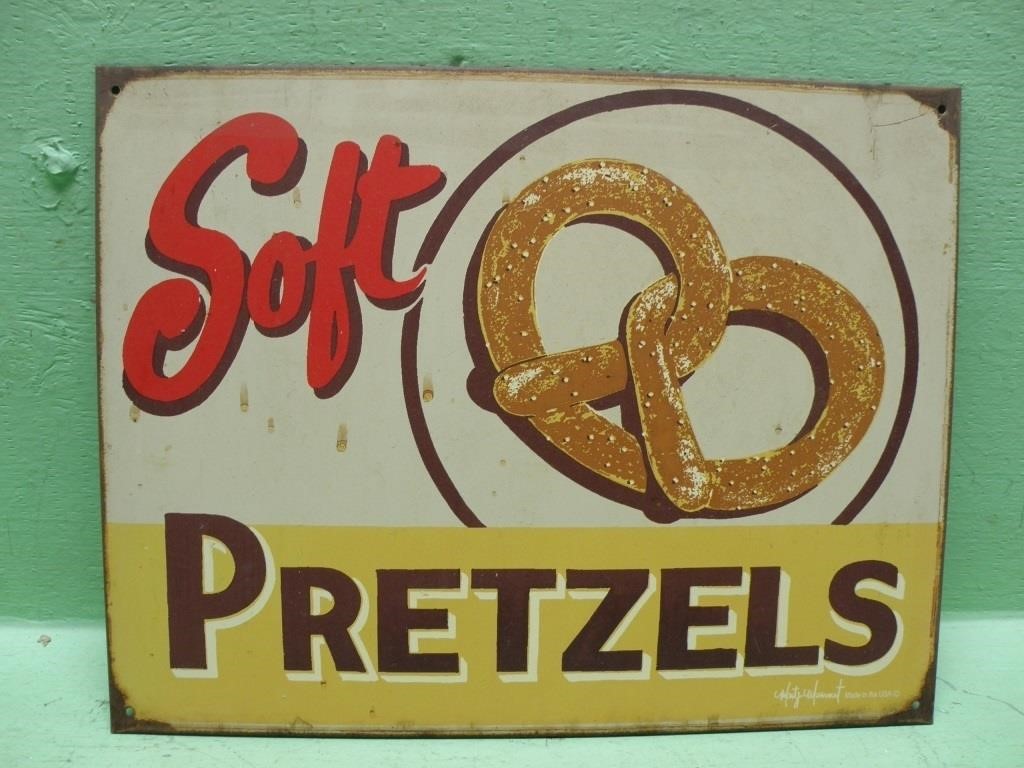 15 X 11.5 Soft Pretzel Metal Sign