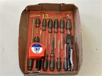 13-pc Screwdriver Set, Tape, Vise Grip