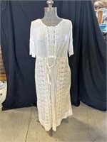 Vintage White Gown & Acme Adjustable Dress Form